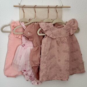 Pink 0-3 month dress bundle